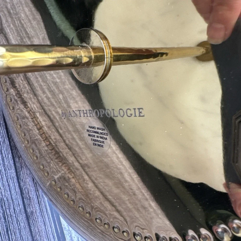Anthropologie Meta Three Tier Serving Stand Marble Base 24